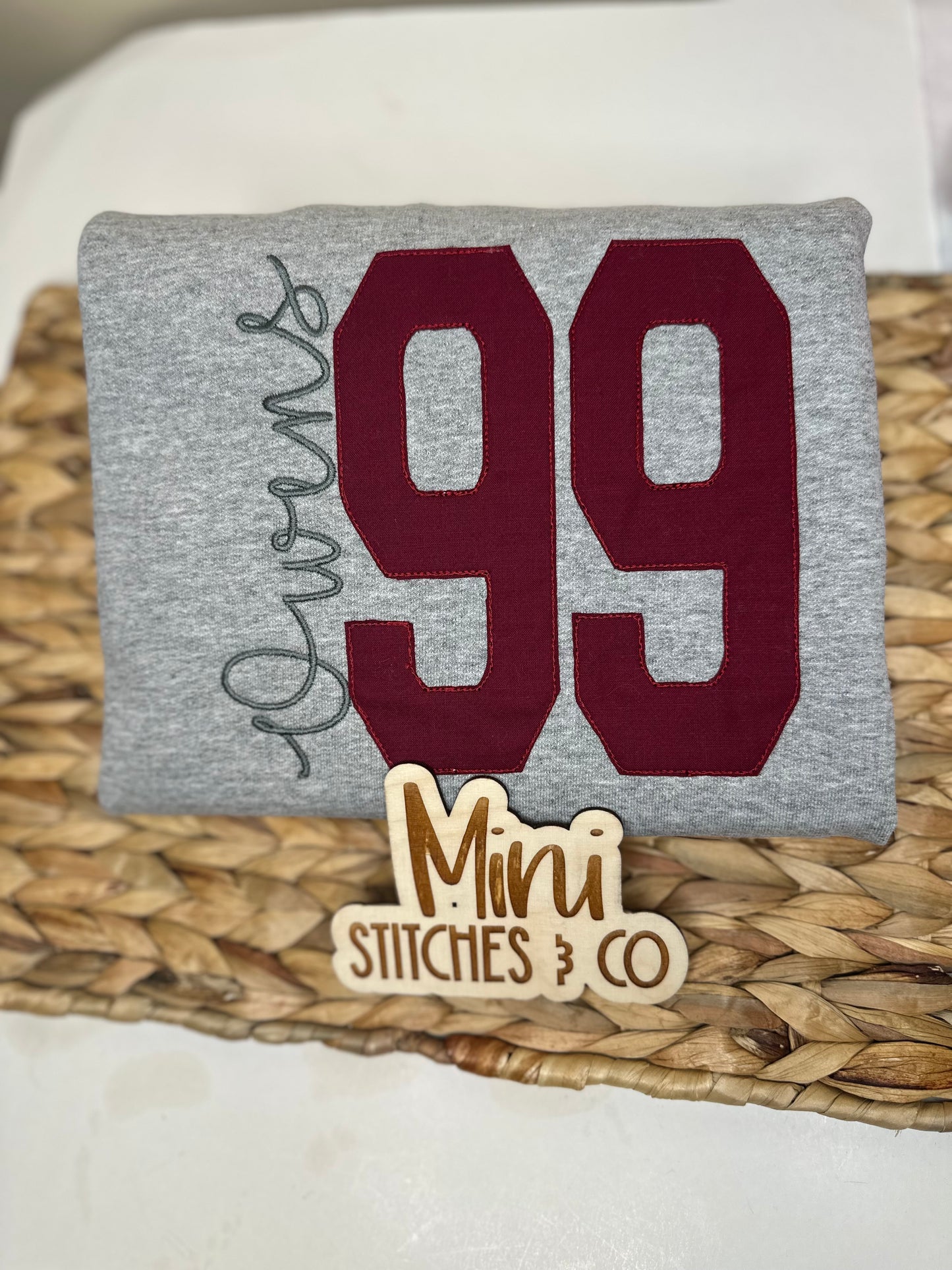 Custom Varsity Number Shirt or Sweatshirt – Personalized Name & Number