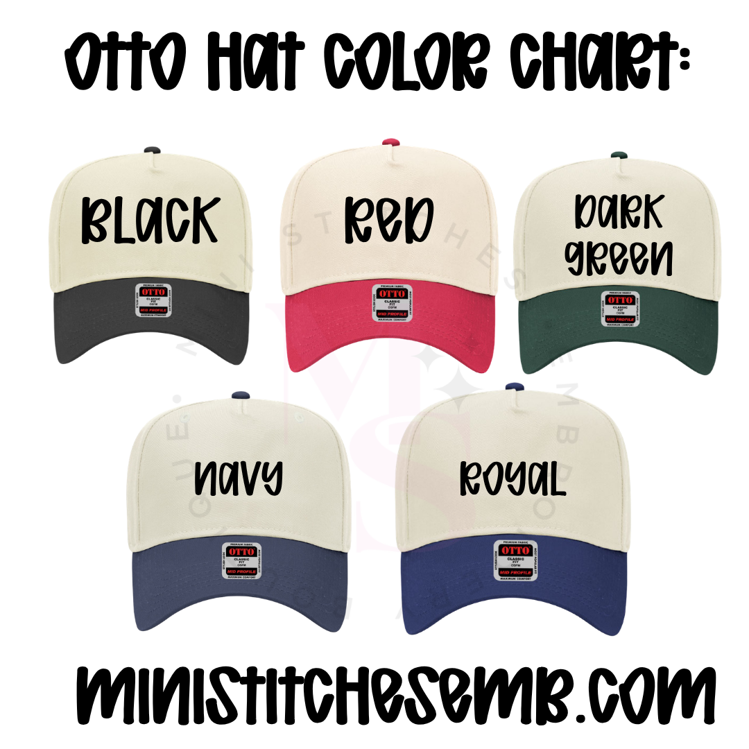 Custom Title 3D Puff Otto Dad Hat | Personalized Embroidered Hat