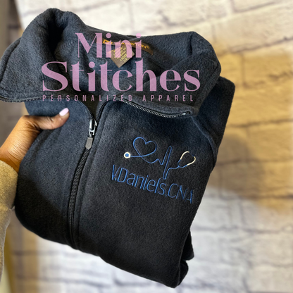 Personalized Healthcare Embroidered Fleece Jacket
