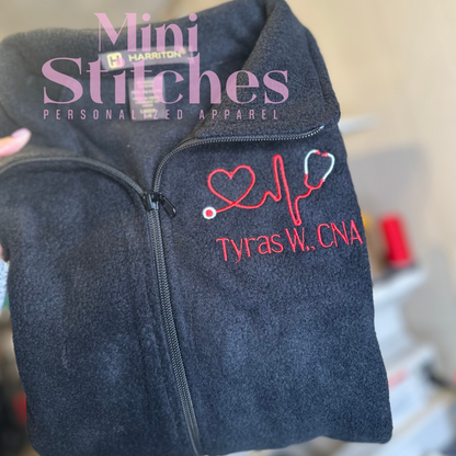 Personalized Healthcare Embroidered Fleece Jacket