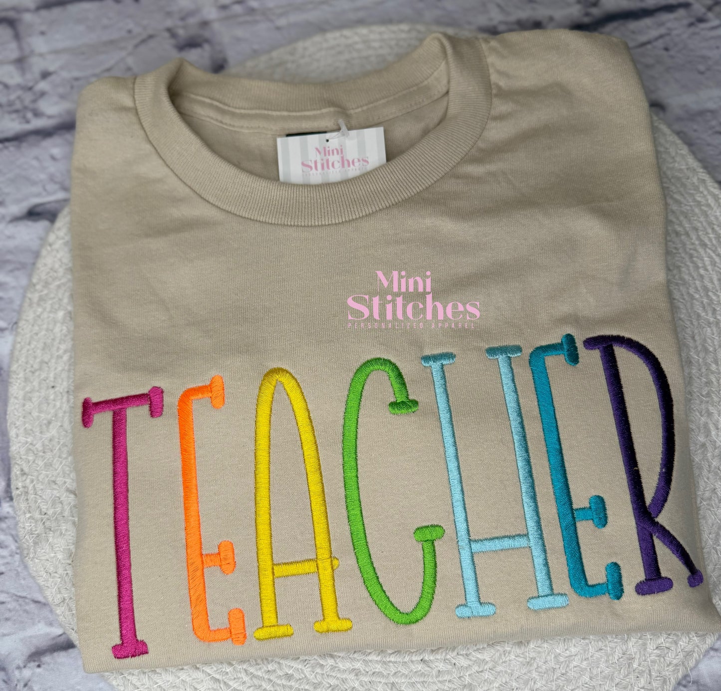 Multicolored Teacher Shirt - NO NAME PERSONALIZATION