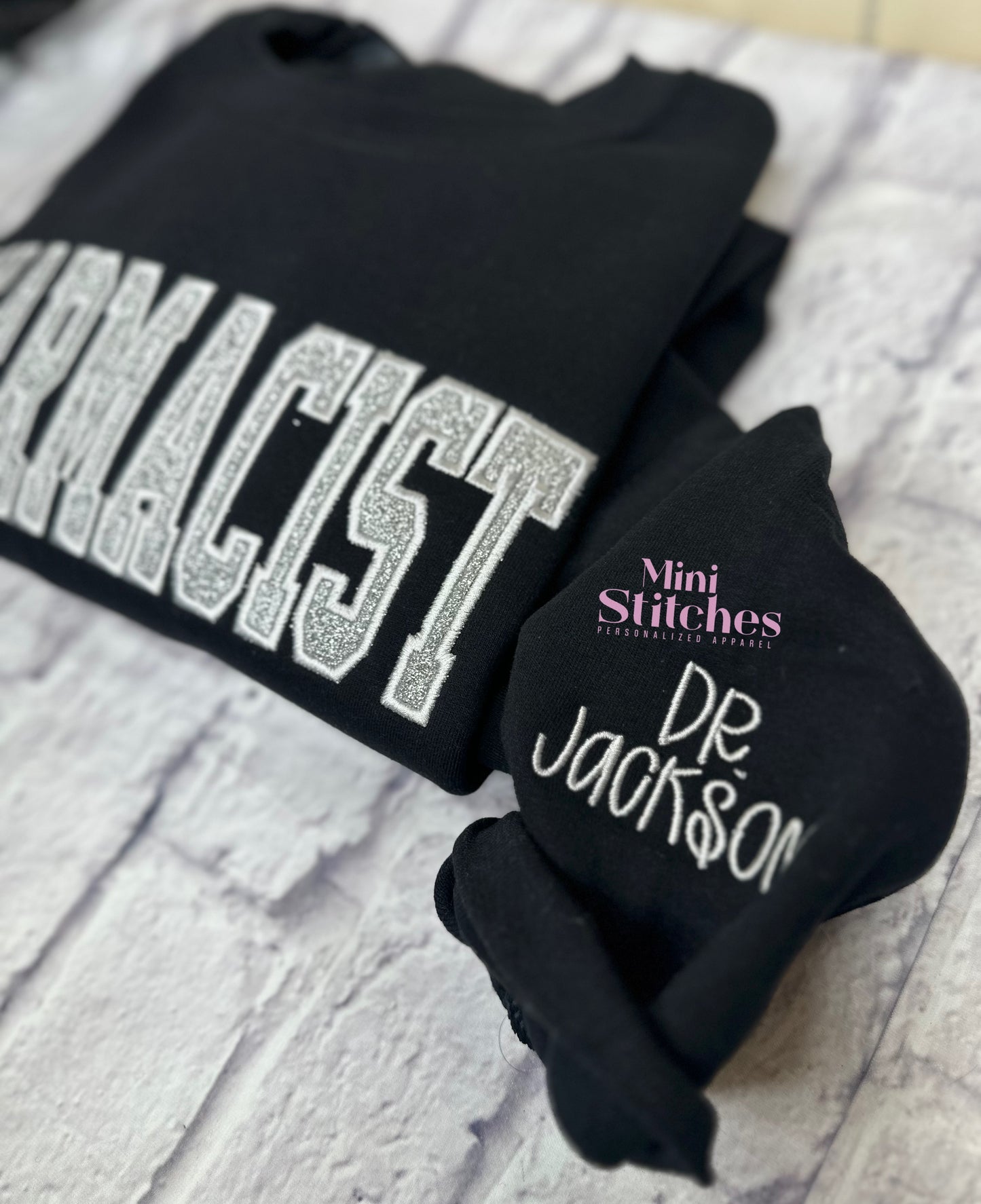 Glitter Healthcare Title Sweatshirt – Nurse, CNA, Tech