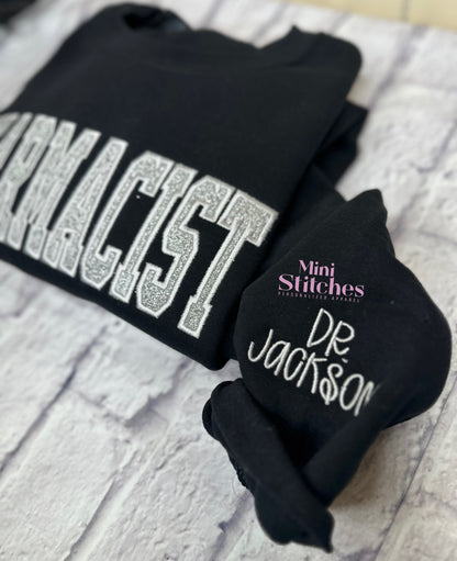 Glitter Healthcare Title Sweatshirt – Nurse, CNA, Tech