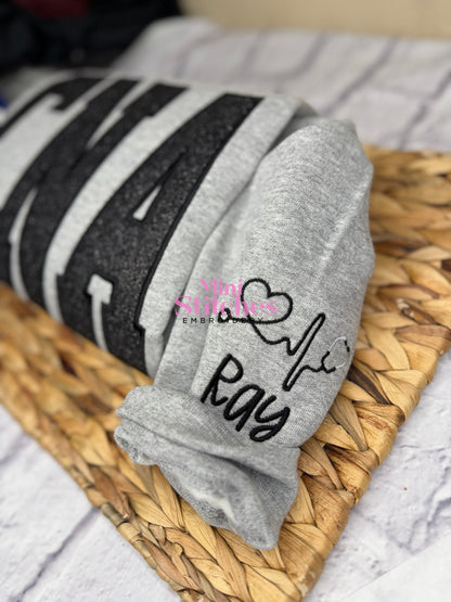Glitter Healthcare Title Sweatshirt – Nurse, CNA, Tech