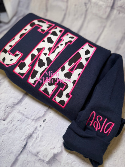 Healthcare Fabric Sweatshirt | CNA, TECH, NURSE, MA