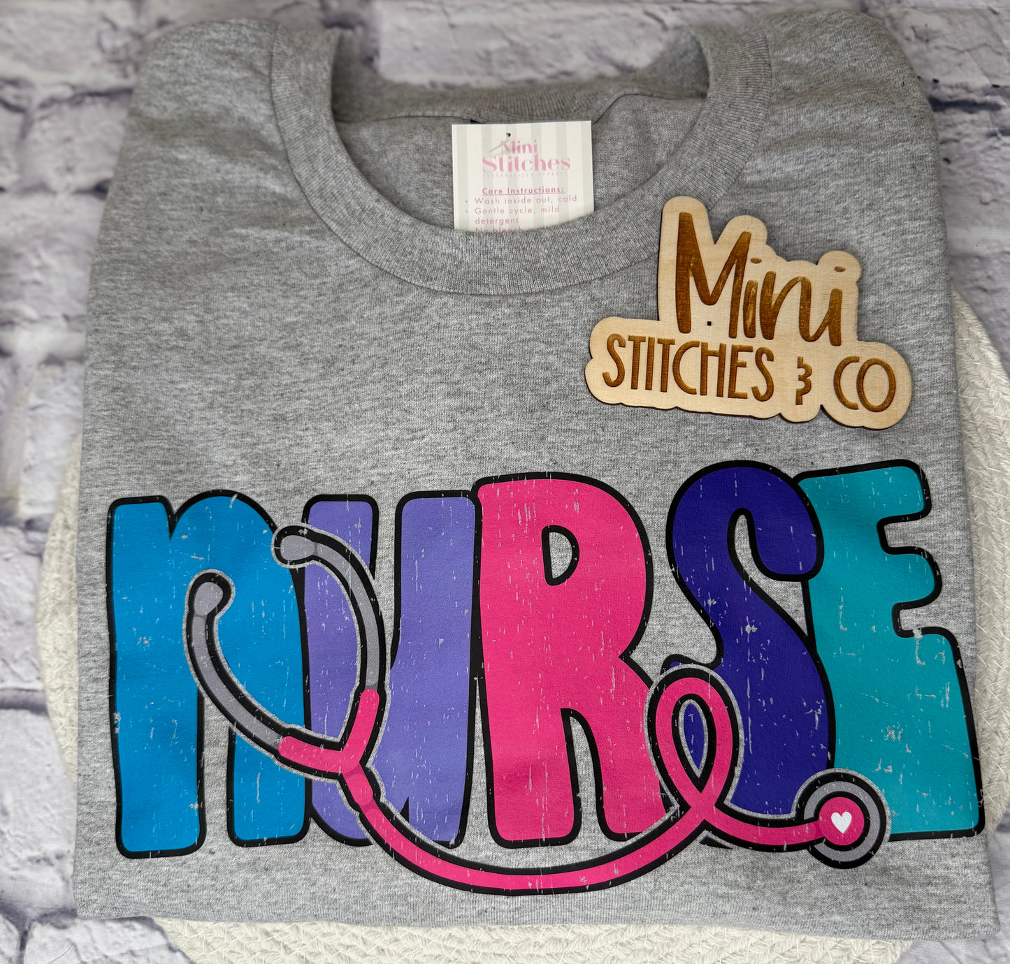 Retro Colorful Nurse Tee