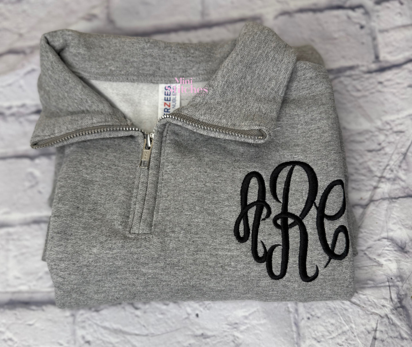 Monogrammed Quarter Zip