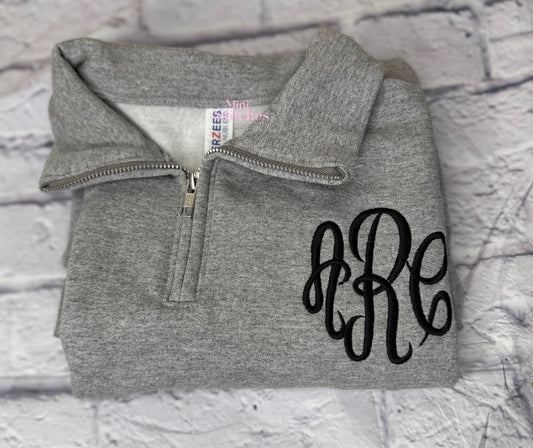 Monogrammed Quarter Zip