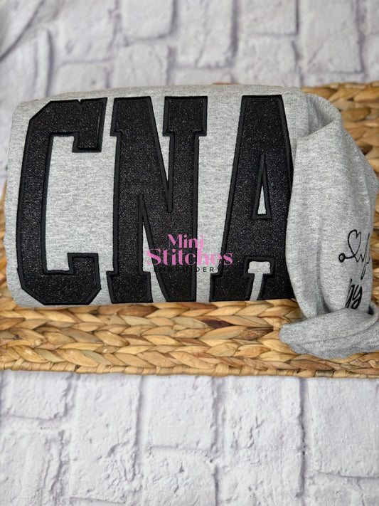 Glitter Healthcare Title Sweatshirt – Nurse, CNA, Tech