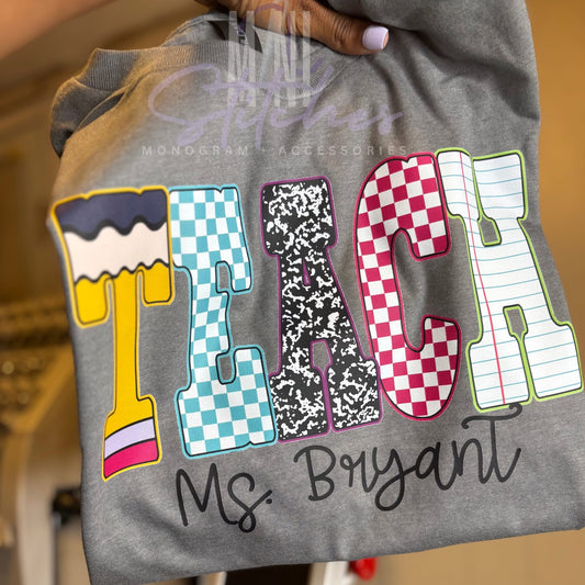 Personalized Teach Graphic Tee