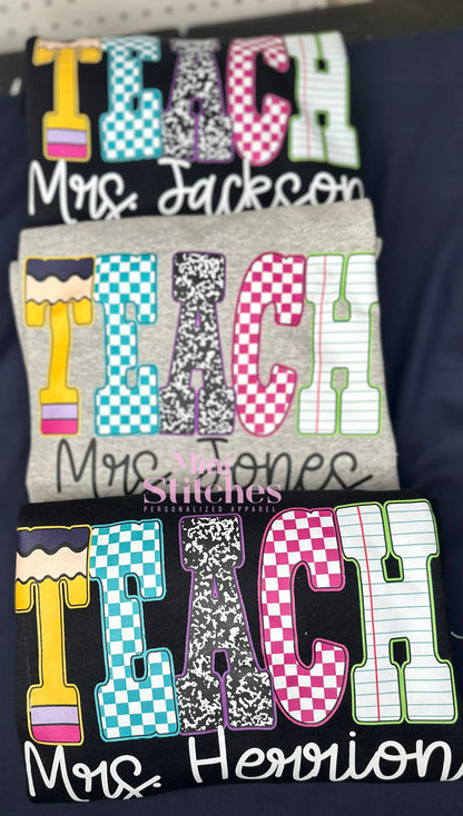 Personalized Teach Graphic Tee