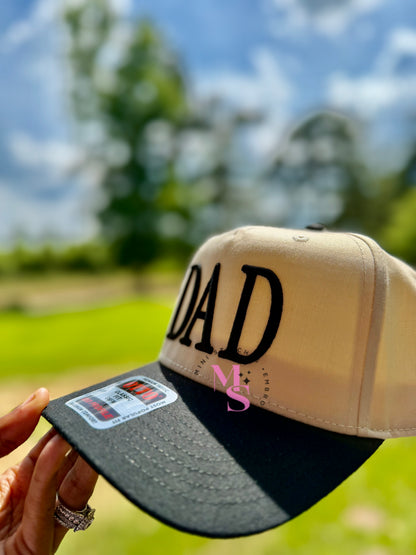 Custom Title 3D Puff Otto Dad Hat | Personalized Embroidered Hat