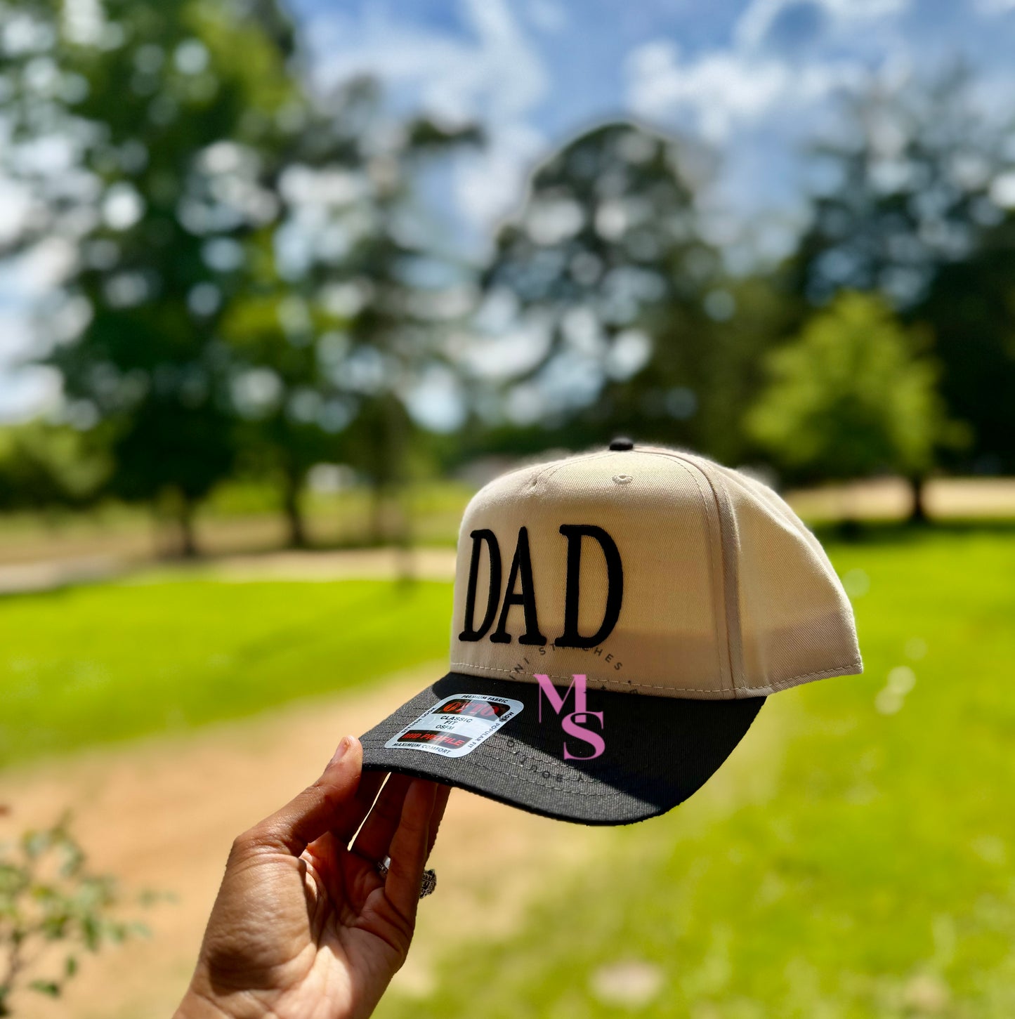 Custom Title 3D Puff Otto Dad Hat | Personalized Embroidered Hat